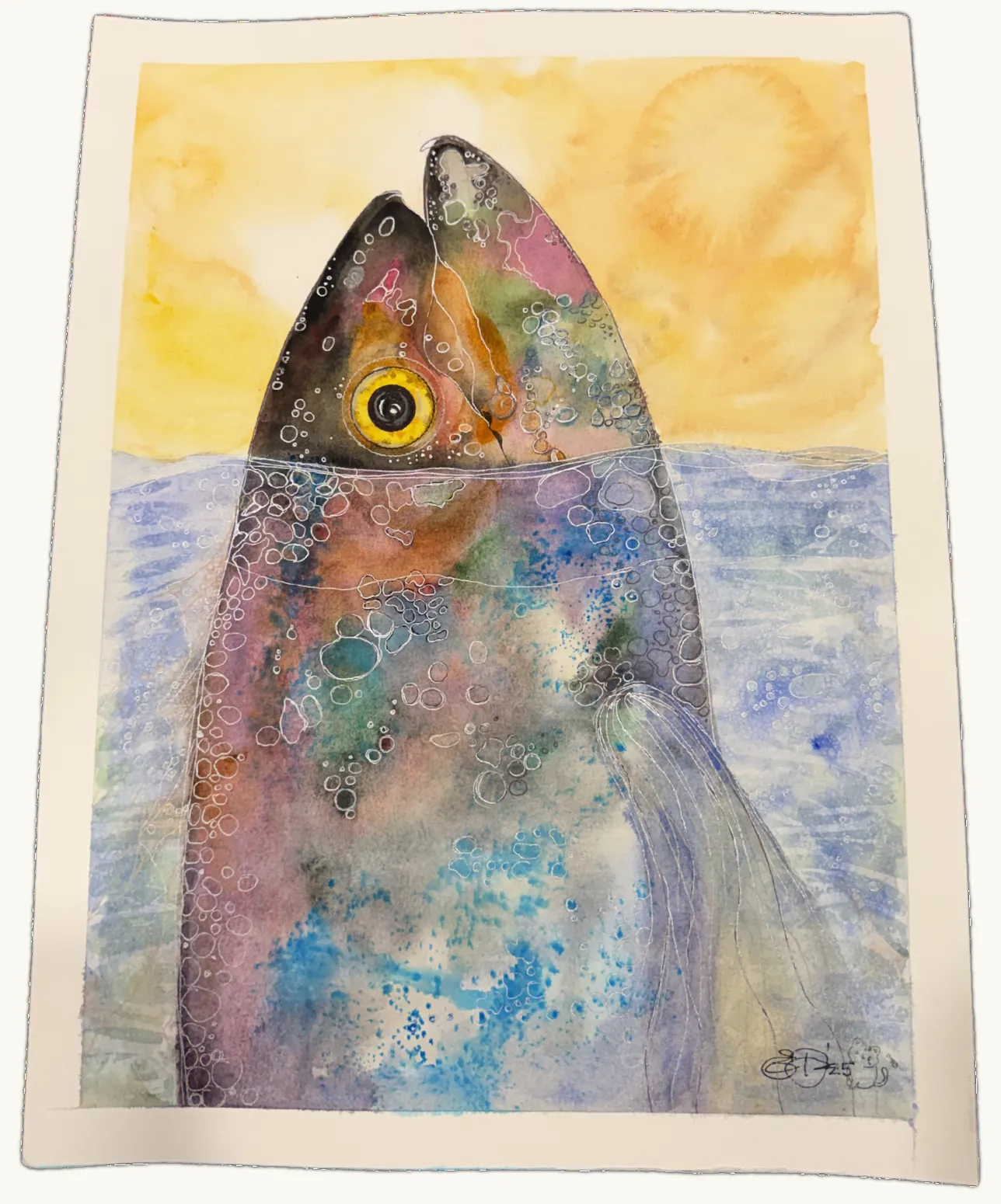 Surfacing — Watercolour by Elena Doljenkova